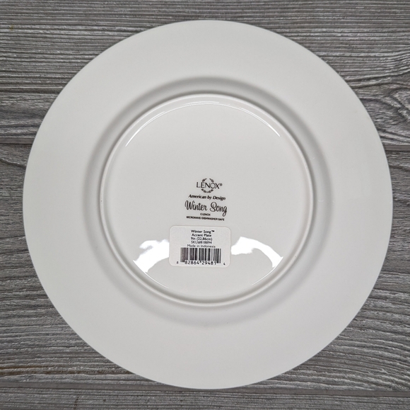 Lenox 9 inch winter spring accent plate set dinner / desert plates - Picture 4 of 7